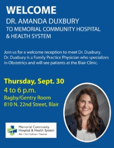 MCH Welcome Doctor Duxbury