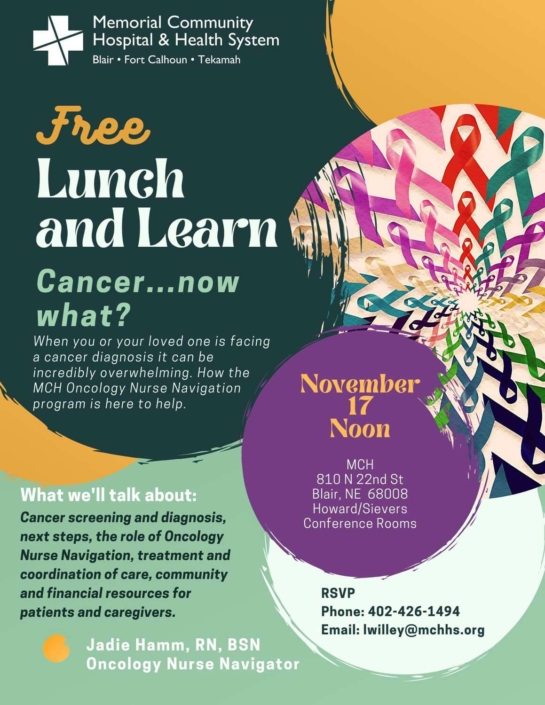 Lunch & Learn Cancer Now What?