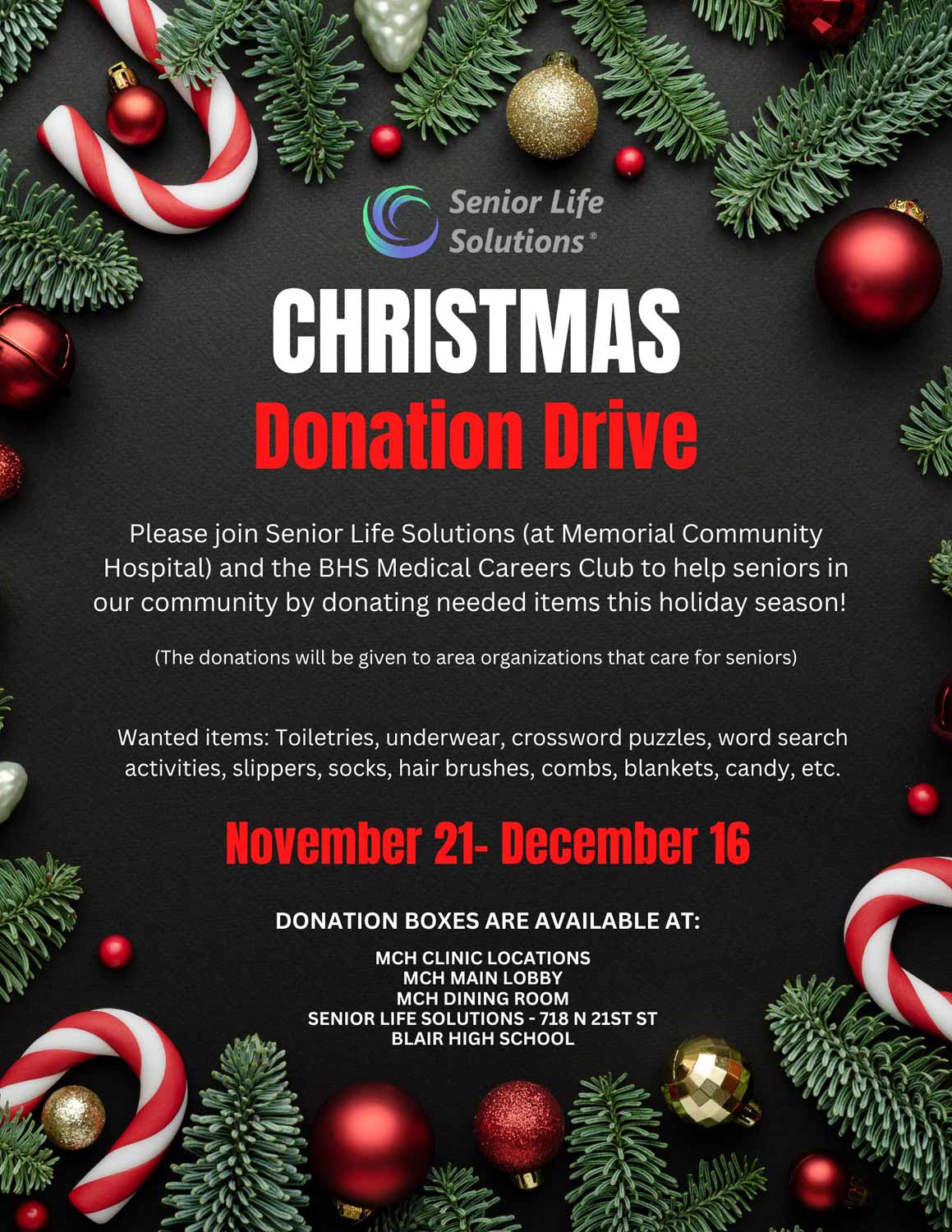 MCH Christmas Donation Drive